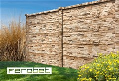 FEROBET Plotový systém YORK - sloupek rohový 1,6m 15*15*160cm - Natur reliéfní Quarcit